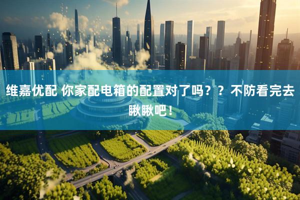 维嘉优配 你家配电箱的配置对了吗？？不防看完去瞅瞅吧！