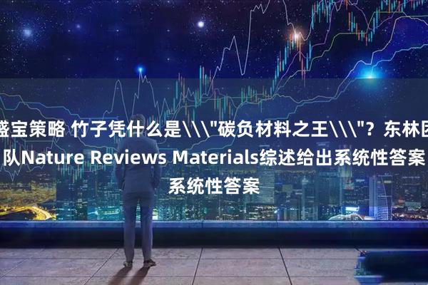 盛宝策略 竹子凭什么是\＂碳负材料之王\＂？东林团队Nature Reviews Materials综述给出系统性答案